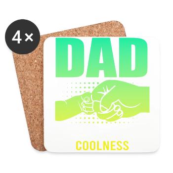 Super Dad, Daddy, Best Dad Dad Father's Day - Coasters (set of 4) - white - Front