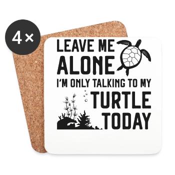 Sea Turtle Tortoise Leave Me Alone - Untersetzer (4er-Set) - Weiß - Vorne