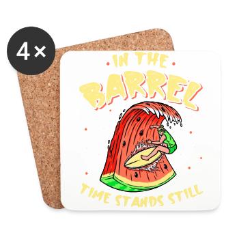 Surfing, kitesurfing, wakeboarding, beach surfers - Coasters (set of 4) - white - Front