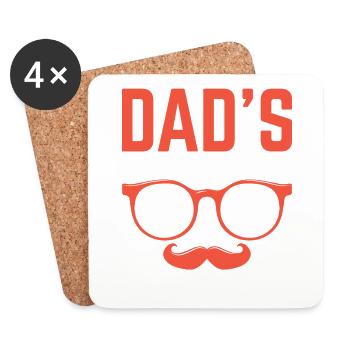 Super Dad, Daddy, Best Dad Dad Father's Day - Coasters (set of 4) - white - Front