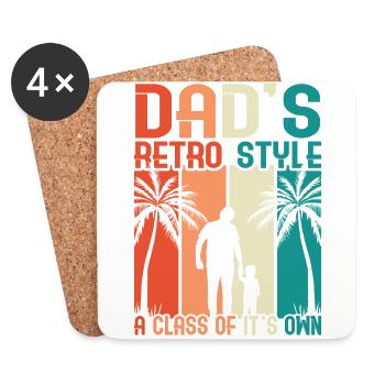 Super Dad, Daddy, Best Dad Dad Father's Day - Coasters (set of 4) - white - Front
