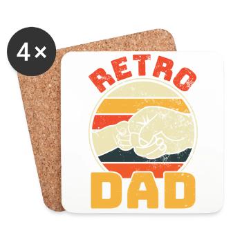 Super Dad, Daddy, Best Dad Dad Father's Day - Coasters (set of 4) - white - Front