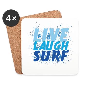 Surfing, kitesurfing, wakeboarding, beach surfers - Coasters (set of 4) - white - Front