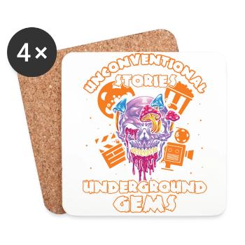 Underground Film, Independent Cinema, Horror - Coasters (set of 4) - white - Front