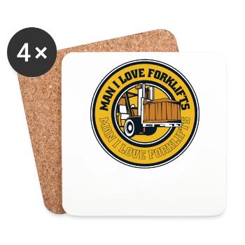 Man I Love Forklifts Forklift Driver - Coasters (set of 4) - white - Front