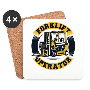 Forklift Operator All-terrain forklift Telehandler - Coasters (set of 4) - white - Front