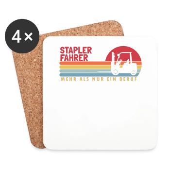 Forklift driver more than a profession Telehandler - Coasters (set of 4) - white - Front