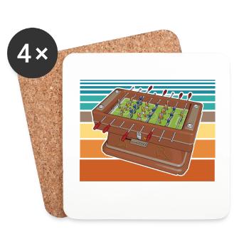 Foosball Gift Fans Wuzler Foosball - Coasters (set of 4) - white - Front