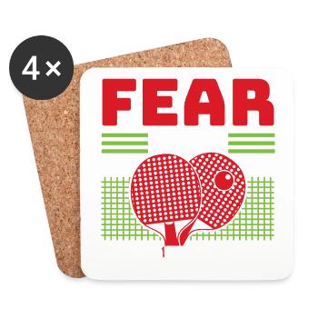 Foosball Gift Fans Wuzler Foosball - Coasters (set of 4) - white - Front