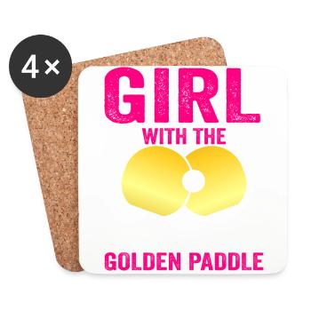 Tenue de Joueur Fille Femmes Dames! Ping-pong - Dessous de verre (lot de 4) - blanc - Devant