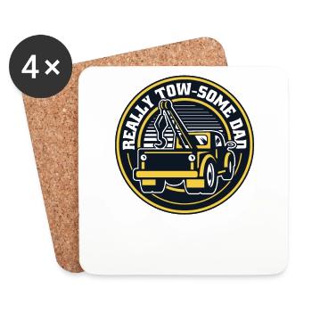 Really Towsome Dad Abschlepper Fahrer - Untersetzer (4er-Set) - Weiß - Vorne