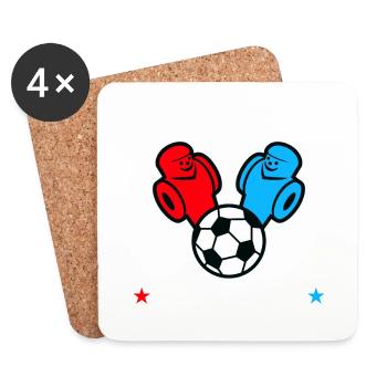 Foosball Gift Fans Wuzler Foosball - Coasters (set of 4) - white - Front