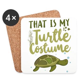Sea Turtle Tortoise Halloween That - Untersetzer (4er-Set) - Weiß - Vorne