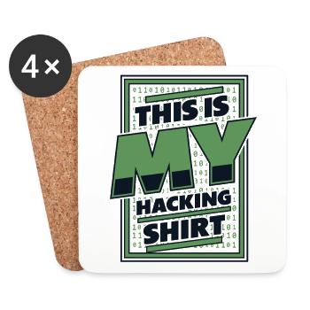 Ceci est mon Hacking Vêtements Phishing Sniffer Gris - Dessous de verre (lot de 4) - blanc - Devant