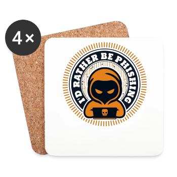 Je préfère être un renifleur d’hameçonnage d’ingénierie sociale - Dessous de verre (lot de 4) - blanc - Devant