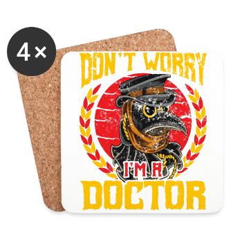 Horror Plague Doctor Film Festival Halloween Zombie - Coasters (set of 4) - white - Front