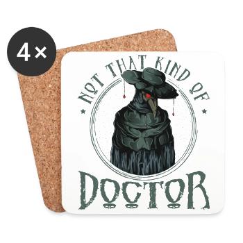 Horror Plague Doctor Film Festival Halloween Zombie - Coasters (set of 4) - white - Front