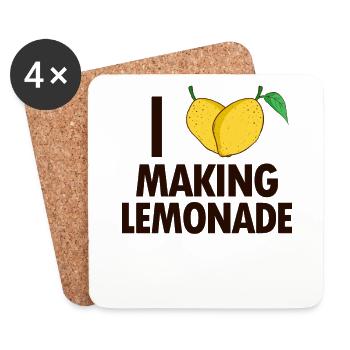 J’adore faire de la limonade Limonade Limonadenboss - Dessous de verre (lot de 4) - blanc - Devant
