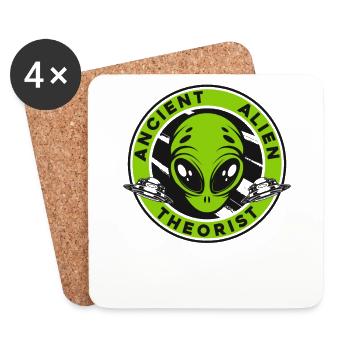 Ancient Alien Theorist Ufo Conspiracy - Coasters (set of 4) - white - Front