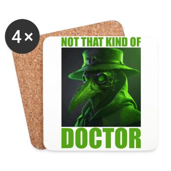 Horror Plague Doctor Film Festival Halloween Zombie - Coasters (set of 4) - white - Front