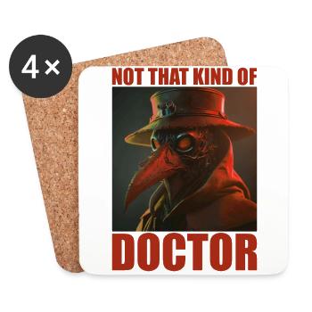 Horror Plague Doctor Film Festival Halloween Zombie - Coasters (set of 4) - white - Front