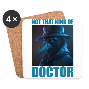 Horror Plague Doctor Film Festival Halloween Zombie - Coasters (set of 4) - white - Front