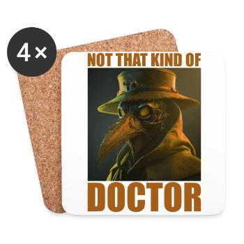 Horror Plague Doctor Film Festival Halloween Zombie - Coasters (set of 4) - white - Front