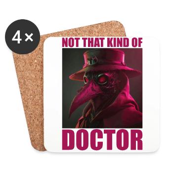 Horror Plague Doctor Film Festival Halloween Zombie - Coasters (set of 4) - white - Front