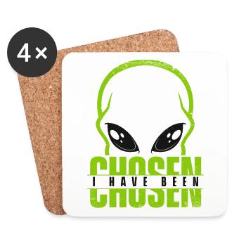 I Have Been Chosen Ufo Conspiracy Außerirdischer - Untersetzer (4er-Set) - Weiß - Vorne
