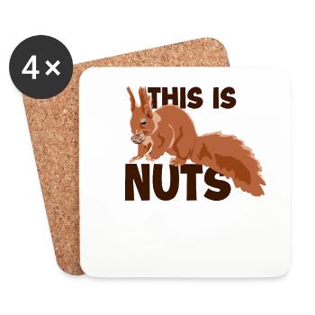 This Is Nuts Fuchshörnchen Grauhörnchen - Untersetzer (4er-Set) - Weiß - Vorne