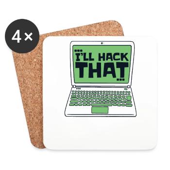 I'll Hack That Sniffer Social Engineering - Coasters (set of 4) - white - Front