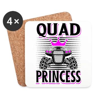 Quad Princess ATV Allrad Quad Fahren Offroad Girl - Untersetzer (4er-Set) - Weiß - Vorne