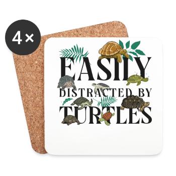 Sea Turtle Tortoise Easily - Untersetzer (4er-Set) - Weiß - Vorne