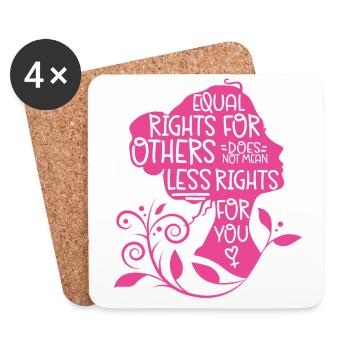 Feminist Equal Rights For Others - Untersetzer (4er-Set) - Weiß - Vorne