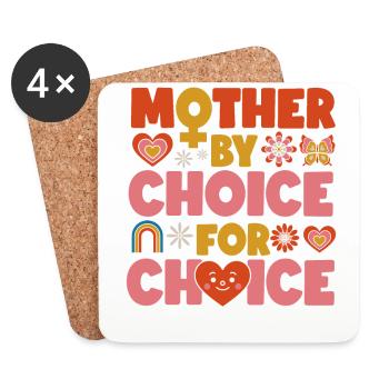Feminist Mother By Choice For - Coasters (set of 4) - white - Front