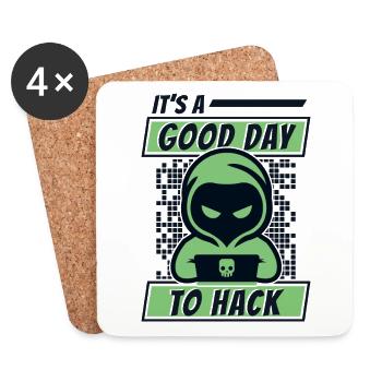It's A Good Day To Hack Social Engineering - Coasters (set of 4) - white - Front