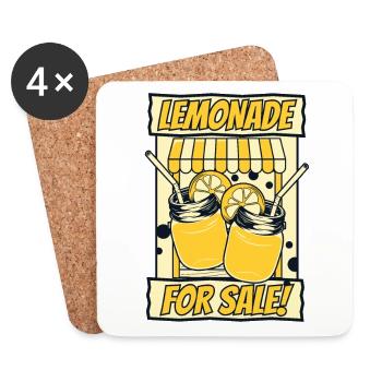 Limonade à vendre Limonade Vendeur Limonade - Dessous de verre (lot de 4) - blanc - Devant