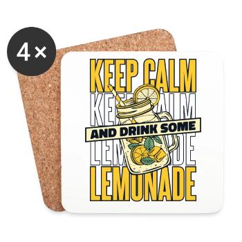 Keep Calm And Drink Some Lemonade Limonade - Coasters (set of 4) - white - Front