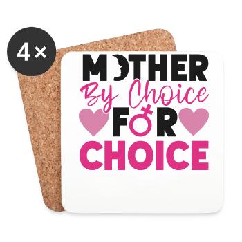 Feminist Mother By Choice For - Coasters (set of 4) - white - Front