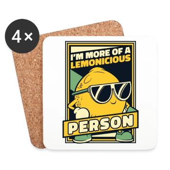I'm More Of A Lemonicious Person Lemonade - Coasters (set of 4) - white - Front