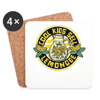 Cool Kids Sell Lemonade Lemonade Lovers - Coasters (set of 4) - white - Front