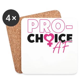 Féministe Pro-Choice Af - Dessous de verre (lot de 4) - blanc - Devant