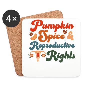 Feminist Fall Autumn Pumpkin Spice - Untersetzer (4er-Set) - Weiß - Vorne