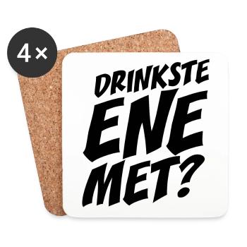 Dringste Ene Met Kölsch Köln Kölner Grundgesetz - Untersetzer (4er-Set) - Weiß - Vorne