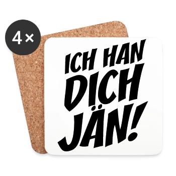 Ich Han Dich Jän Kölsch Kölle Kölner Karneval Köln - Untersetzer (4er-Set) - Weiß - Vorne