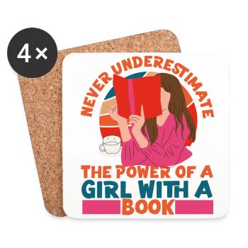 Feminist Never Underestimate The - Coasters (set of 4) - white - Front