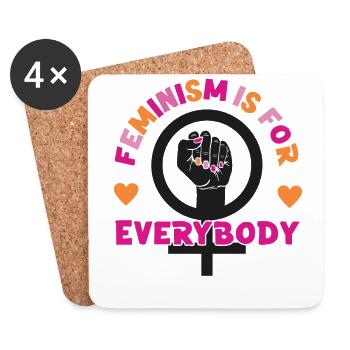 Feminist Feminism Is For Everybody - Coasters (set of 4) - white - Front