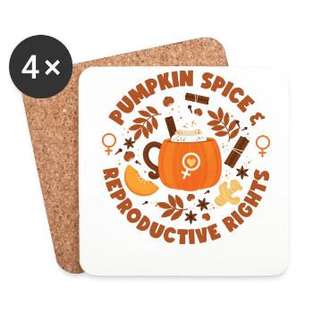 Feminist Fall Autumn Pumpkin Spice - Untersetzer (4er-Set) - Weiß - Vorne