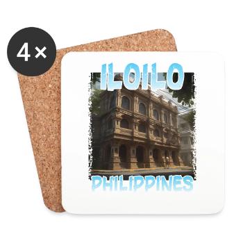 Iloilo, Philippines - Coasters (set of 4) - white - Front