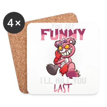 Horror Clown Horror Film Festival + Halloween - Coasters (set of 4) - white - Front